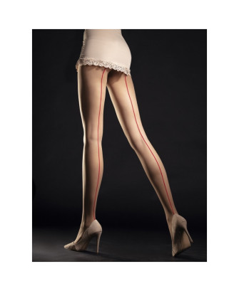 Unique Collants 20 DEN - Nude et Rouge